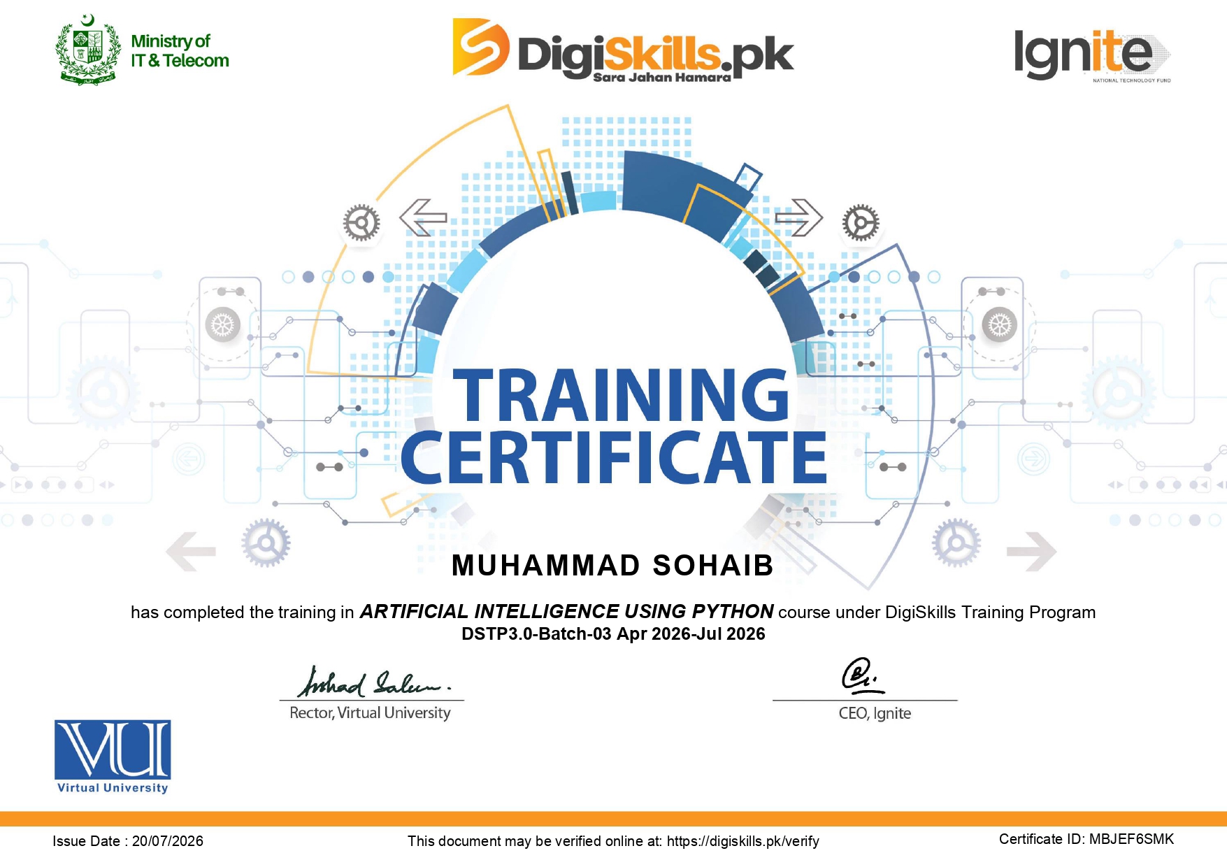 AI using Python Certificate